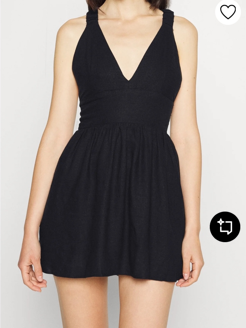 Abercrombie & Fitch Women’s Black V-Neck Mini Romper